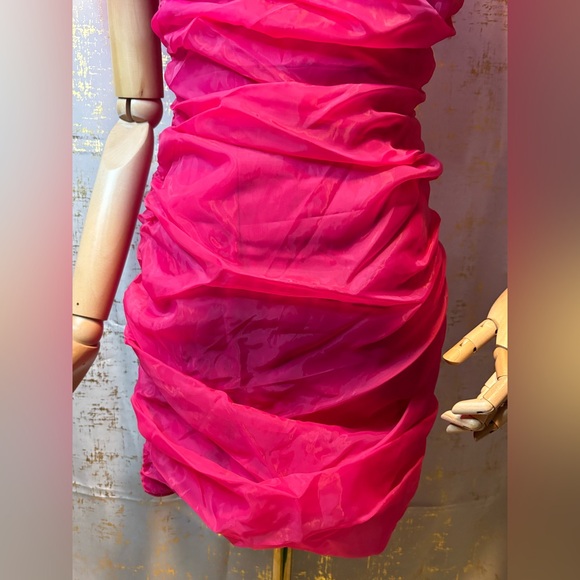 Fashion Nova Fuchsia Ruffle Mini Dress - Picture 2 of 7
